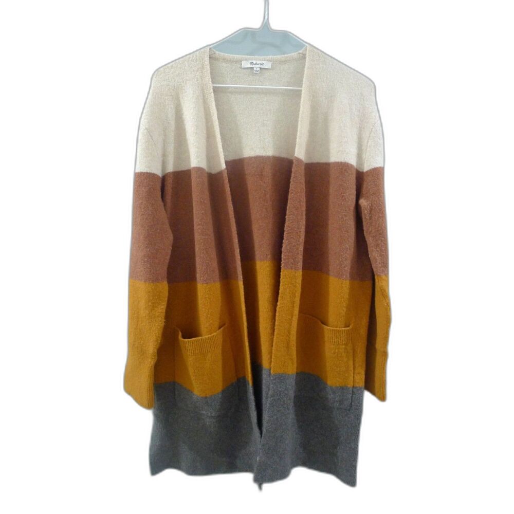 Madewell Kent Colorblock Long Cardigan - S